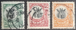 Tanganyika 1922 Animal Girafe Giraffe Yvert 2 3 4 O Used - Girafes