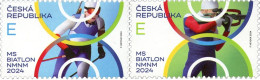 Czech Republic - 2024 - Biathlon World Championship In Nove Mesto - Mint Stamp Set - Ungebraucht