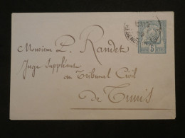 DG10 TUNISIE  BELLE LETTRE ENTIER  1910 REGENCE DE TUNIS+AFF. INTERESSANT++ - Briefe U. Dokumente