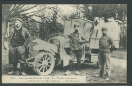 La Grande Guerre 1914/15 - Voiture Ambulance Démolie Par Un Obus Allemand ( Cachet Convois Automobiles )-   Val 92 - Guerre 1914-18