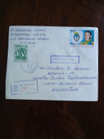 2 Reg Letter Cuba Argentina.san Martín.coat Of Arms.sarmiento.orchid.yv 2879.2960.2474 E8 Reg Post Conmem 1 Or 2 Pieces. - Cartas & Documentos