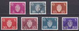 NO604B – NORVEGE - NORWAY – 1951/2 – COAT OF ARMS «O.S.» – SG # O434/40 USED 3,75 € - Servizio