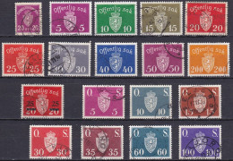 NO605 – NORVEGE - NORWAY – 1926-52 – OFFICIAL LOT – MI # 4-67 USED 6,80 € - Officials