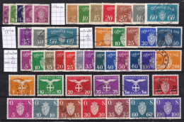 NO606 – NORVEGE - NORWAY – 1926-52 – NICE COLLECTION – SC # O1-O64 USED 97 € - Dienstzegels