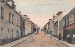 Le CHATELET-en-Brie (Seine-et-Marne) - La Grande Rue - Hôtel, Tirage Couleurs - Voyagé 1906 (2 Scans) Albertville - Le Chatelet En Brie