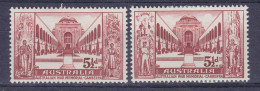 Australia 1958 Mi. 282-83, Kongress Der Ritischen Frontkämpfer, Canberra Complete Set, MH* - Ungebraucht