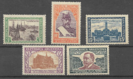 ARGENTINA 1933 LOCAL MOTIVES FOUNDATION OF LA PLATA SCOTT 409/13 MI 390/4 MNH - Ungebraucht