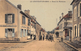 Le CHATELET-en-BRIE (Seine-et-Marne) - Route De Montereau, Hôtel-Restaurant Des Voyageurs, Café Lasnier, Tirage Couleurs - Le Chatelet En Brie