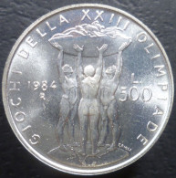 Italia - 500 Lire 1984 - XXIII Giochi Olimpici Estivi, Los Angeles 1984 - Gig# 420 - KM# 114 - 500 Liras