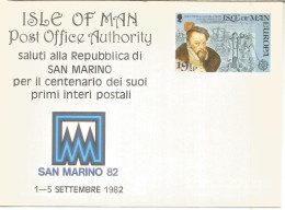 ISLE OF MAN ENTERO POSTAL SAN MARINO 1982 EUROPA CEPT - 1982