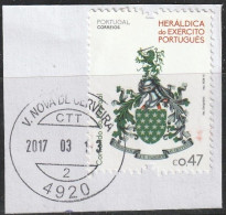 Fragment - Postmark VILA NOVA DE CERVEIRA . 2017 -|- Mundifil Nº 4767 . Heraldica Do Exército - Oblitérés