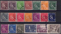 YT 141 à 155 - Used Stamps