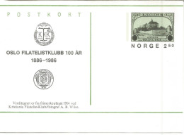 NORUEGA NORWAY ENTERO POSTAL CLUB FILATELICO DE OSLO 100 AÑOS - Entiers Postaux