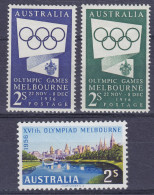 Australia 1954-56 Mi. 250, 259, 269 Olympic Games Olypische Sommerspiele, Melbourne, MH* - Mint Stamps