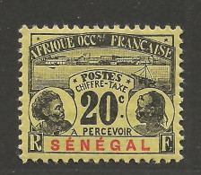 SENEGAL TAXE N° 7 NEUF*  CHARNIERE / Hinge / MH - Timbres-taxe