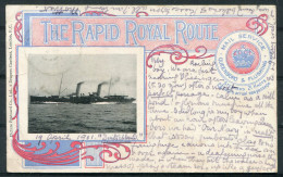 1901 Netherlands "The Rapid Royal Route" "Queenboro - Flushing Mail Service" Ship Postcard - St John's Wood, London - Cartas & Documentos