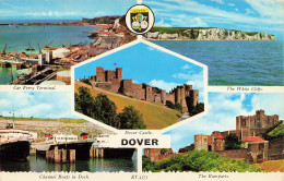 Dover Car Ferry Terminal The White Cliff The Ramparts Channel Boats In Dock - Dover