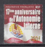 2001 French Polynesia Autonomy Flags Complete Set Of 1 MNH - Neufs