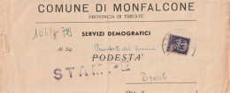 LETTERA 1947 L.1 AMG-VG COMUNE MONFALCONE (XT1895 - Storia Postale