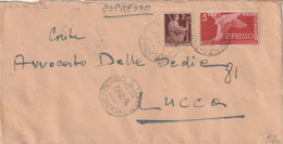 ESPRESSO 1945 LUOGOTENENZA 5 ESPR+2 TIMBRO BORGO S.LORENZO  (XT1698 - Marcophilie