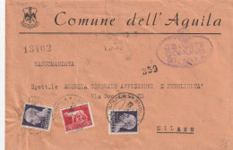 RACCOMANDATA 1945 LUOGOTENENZA 5+2X1 TIMBRO AQUILA  (XT1673 - Marcophilie