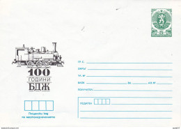 Bulgaria Bulgarie 1986 - Mint, TRANSPORT TRAIN LOCOMOTIVE 100 Years Bulgarian State Railways - Covers