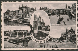 Haarlem 1939 - Grotote Markt Met Old Timers, Spaarne Met Binnenschepen - Haarlem