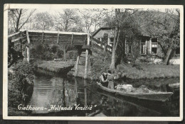 Giethoorn 1957 - Hollands Venetië Met Punter Tussen De Boerderijen - Farmhouse - Giethoorn