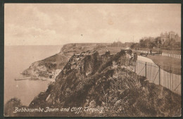 Torquay 1921 - Babbacombe Down And Cliff With People - Torquay