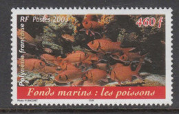 2003 French Polynesia Fish Poissons EMBOSSED  Complete Set Of 1 MNH - Neufs