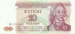 Transnistria ( Moldova ) - 10 Rublei - 1994 - Pick: 18 - UNC. - Moldawien (Moldau)