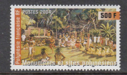 2004 French Polynesia Monuments Costumes Dance  Complete Set Of 1 MNH - Neufs