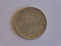 Belgique 20 Francs 1935 - Silver, Argent Franc - 20 Frank