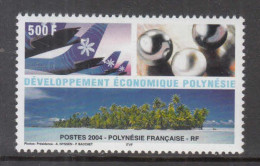 2004 French Polynesia Economic Development Aviation Airplanes Pearls  Complete Set Of 1 MNH - Neufs