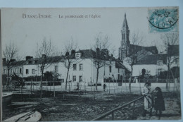 Cpa Basse Indre La Promenade Et L'église 1905 - NOV12 - Basse-Indre