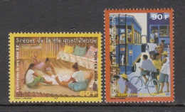 2004 French Polynesia Everyday Life Cycling Buses Transport  Complete Set Of 2 MNH - Neufs