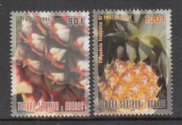 2005 French Polynesia Pineapples Fruit SMELL Complete Set Of 2 MNH - Neufs