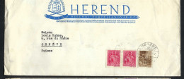 HONGRIE Ca.1948: LSC De HEREND à Genève (Suisse), Censure Hongroise - Brieven En Documenten