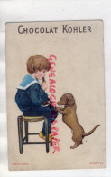 SUISSE- LAUSANNE- CHROMO FABRIQUE CHOCOLAT AMEDEE KOHLER-M. ZIEGERT-ENFANT CHIEN DOG - Autres & Non Classés