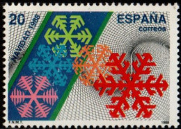 Spain 1988 Snow Cristals 1 Value MNH - Clima & Meteorología