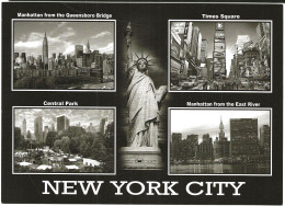 Postcard  From  USA New York City, Manhattan, Times Square, Central Park   - 4 Cards - Autres Monuments, édifices