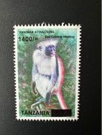 Tanzania Tanzanie Tansania 2017 Mi. B 5314 Surchargé Overprint Zanzibar Red Colobus Monkey Singe Affe Ape Faune Fauna - Monkeys