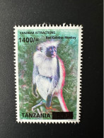 Tanzania Tanzanie Tansania 2017 Mi. B 5314 Surchargé Overprint Zanzibar Red Colobus Monkey Singe Affe Ape Faune Fauna - Tanzanie (1964-...)