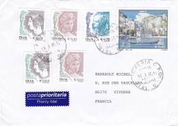 Italie--2007 -Lettre De IMPERIA Pour VIVONNE (France) --composition De Timbres..cachets - 2001-10: Poststempel