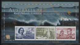 Australia 1999 MNH Sc 1727 Early Navigators Sheet Of 3 Australia 99 - Ungebraucht