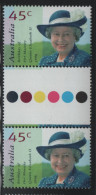 Australia 1998 MNH Sc 1649 45c QEII 72nd Birthday Gutter Pair - Nuevos