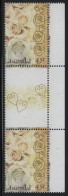 Australia 1998 MNH Sc 1647 45c Champagne Roses Gutter Pair - Ungebraucht