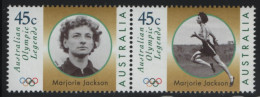 Australia 1998 MNH Sc 1634g-h 45c Marjorie Jackson Legendary Olympians Pair - Ungebraucht