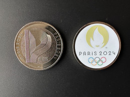 Monnaie De Paris 2021 2024 Jeux Olympiques Olympic Games Olympia France Souvenir Coin Token Jeton Touristique Logo - 2021