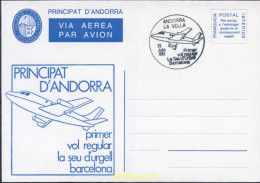 487142 MNH ANDORRA. Vegueria 1982 PRIMER VUELO REGULAR LA SEU DE URGELL - BARCELONA - Bischöfliche Viguerie